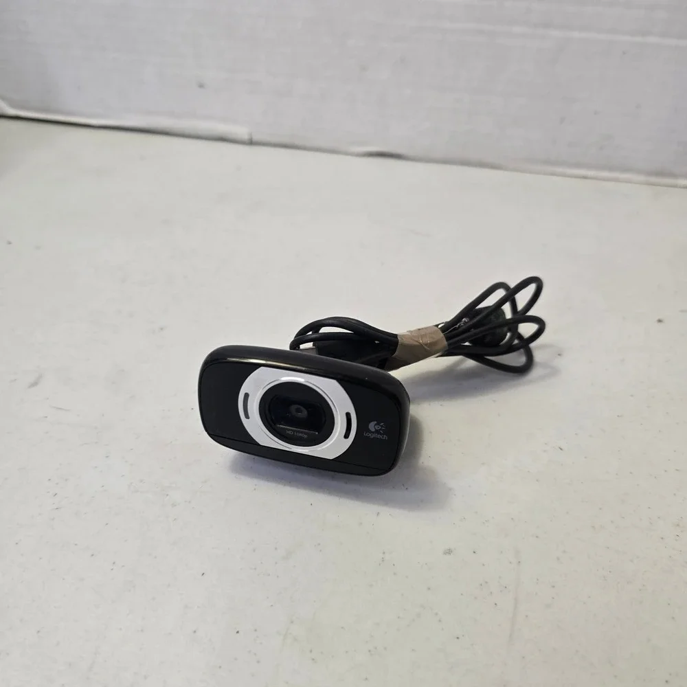 Logitech C615 Portable HD Webcam 1080p Tested Working V-U0027 Folding